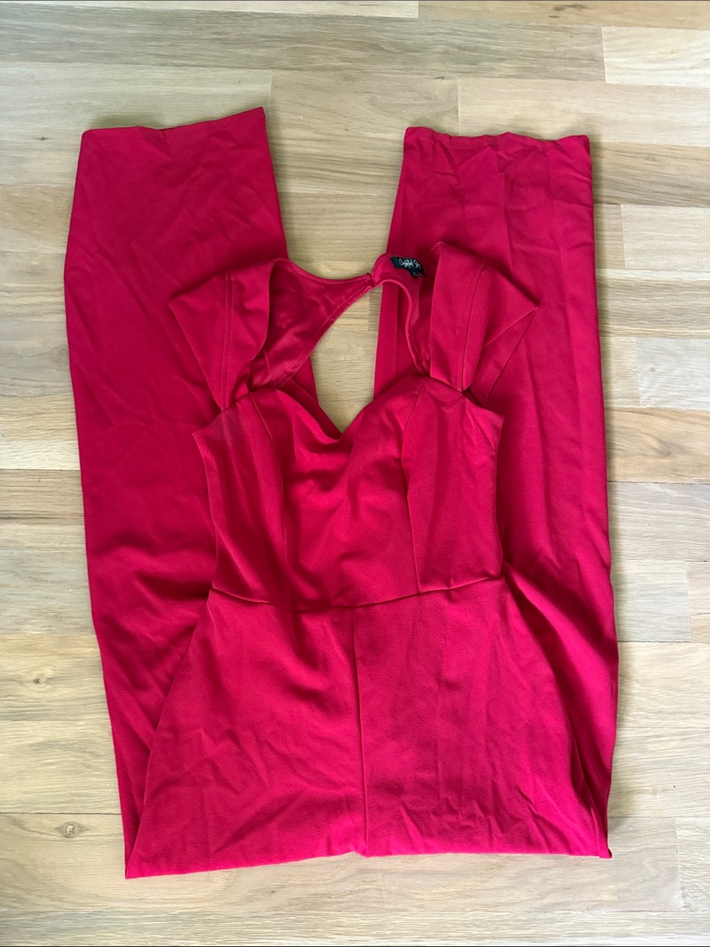Crystal Sky Red Jumpsuit